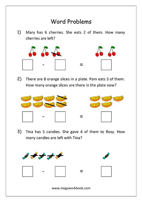 Kindergarten Math Word Problems Kindergarten