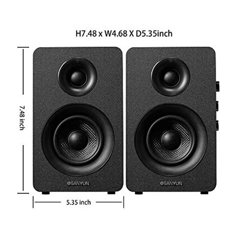 Sanyun Sw208 3 Active Bookshelf Speakers 25w X 2 Powered Computer Pc