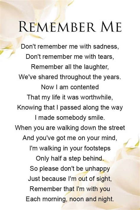 A Beautiful Wee Remembrance Poem For That Someone We Wish Was Still