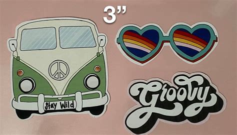 70s Style Sticker Pack Laptop Stickers Etsy
