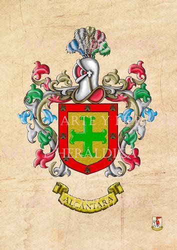 Alcántara Escudo Del Apellido Arte Y Heráldica