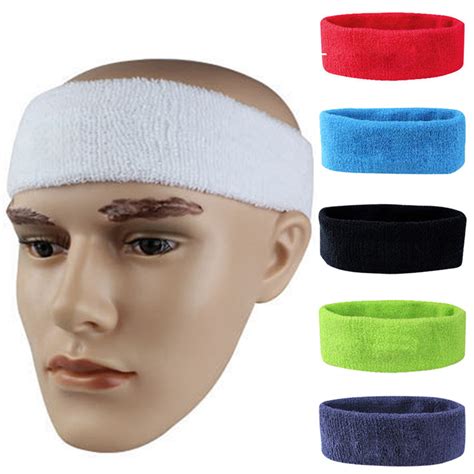 Cotton Stretchy Sport Color Sweat Sweatband Headband Hair Band Yoga