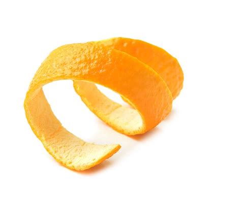 Premium Photo Fresh Orange Peel On White Surface