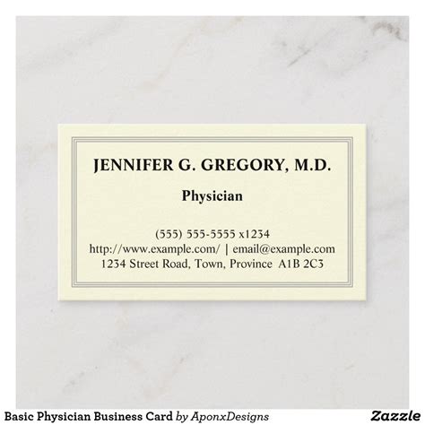 $1 for every $1,000 deposited after that. Basic Physician Business Card | Zazzle.com | Cards ...