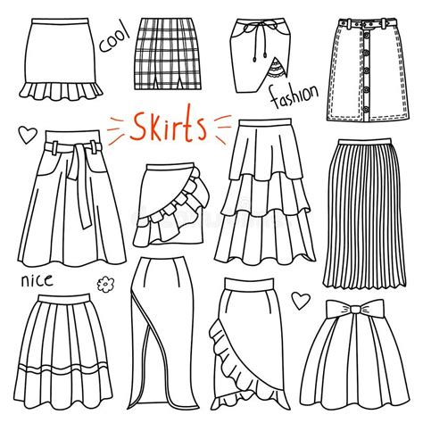Black Set Skirts Stock Illustrations 158 Black Set Skirts Stock