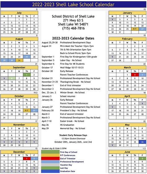 2022 2023 School Calendar Included In This Weeks Shell Lake Laker News