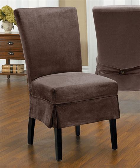 Shop for parson chair slip covers online at target. Chestnut New Luxury Suede Parson Mid-Pleat Chair Cover ...