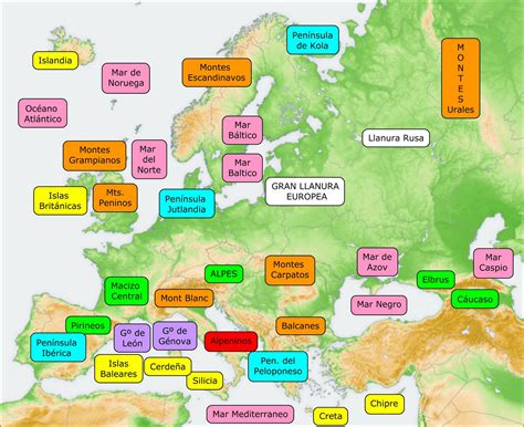 Aprender Es Divertido Relieve De Europa Mapas Interactivos