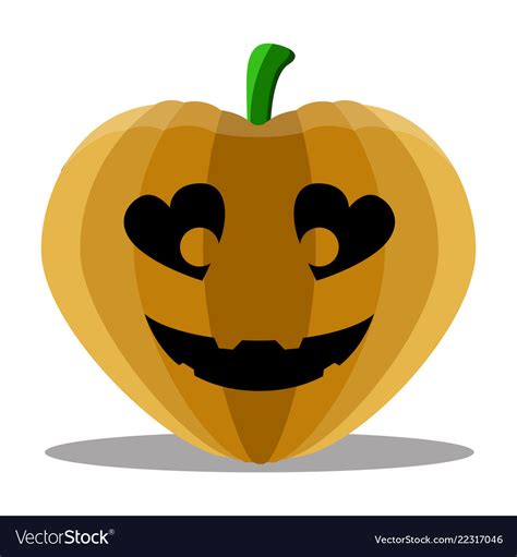Halloween Pumpkin With A Heart Shape Royalty Free Vector