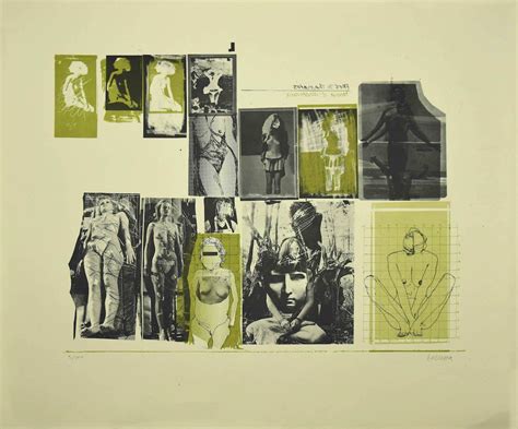 Sergio Barletta Nude Original Lithograph On Paper By Sergio