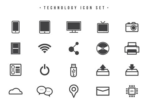 Technology Icons Vector Art Icons And Graphics For Free Download