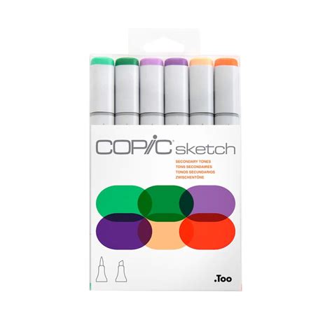 Copic Sketch Marker Set 6 Color Secondary Tones Michaels