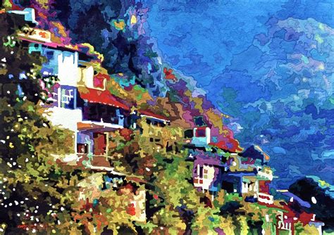 Puerto Vallarta Alta Vista By Charles Henry Rouse Watercolor Alex