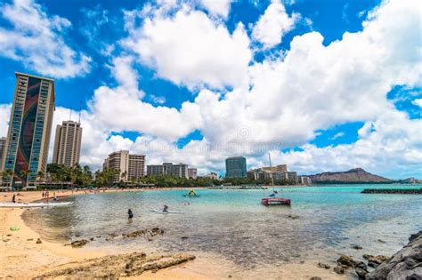 Waikiki Beach In Honolulu Hawaii Editorial Photo Image Of Island