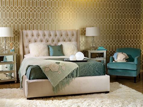 20 Trendy Bedrooms With Geometric Wallpaper Designs