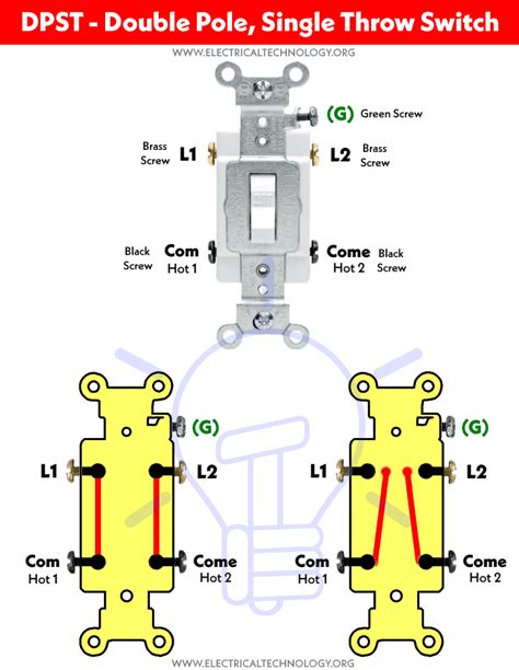 Double Pole Single Throw Switch Schematic