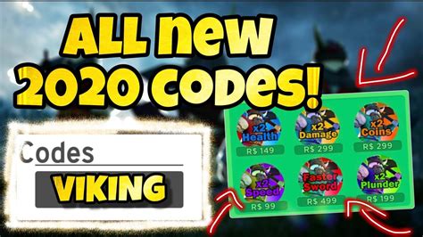 Here at rblx codes we keep you up to date with all the newest roblox codes you will want to redeem. ROBLOX || ALL *NEW* VIKING SIMULATOR CODES *2020* | ⚔ ...