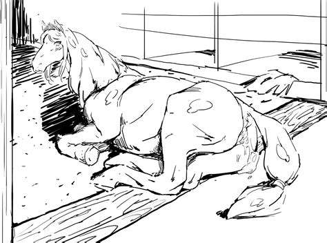 Rule 34 After Sex Black And White Blush Cum Embarrassed Equine Equine