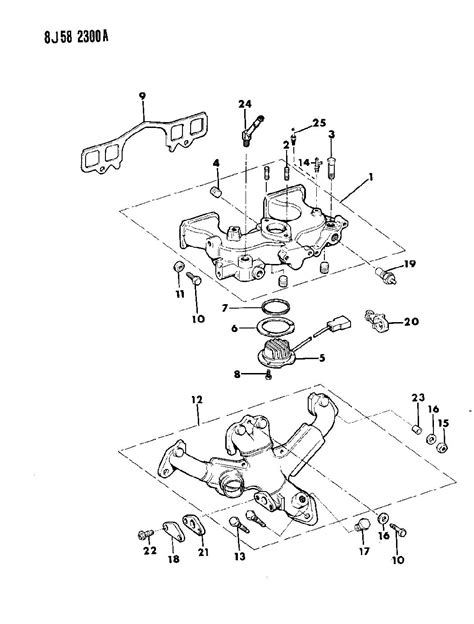 1988 Jeep Wrangler MANIFOLD - INTAKE AND EXHAUST 2.5L ...