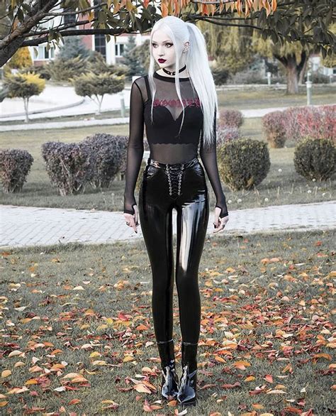 Anastasia E G Anydeath • Instagram Photos And Videos Hot Goth Girls Vinyl Leggings