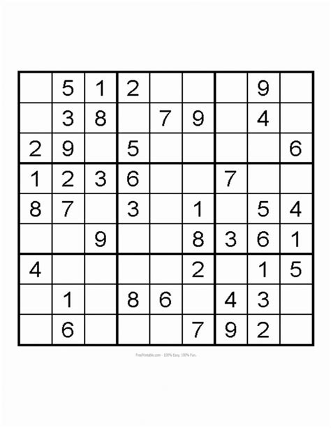 Very Easy Printable Sudoku Printable Blank World