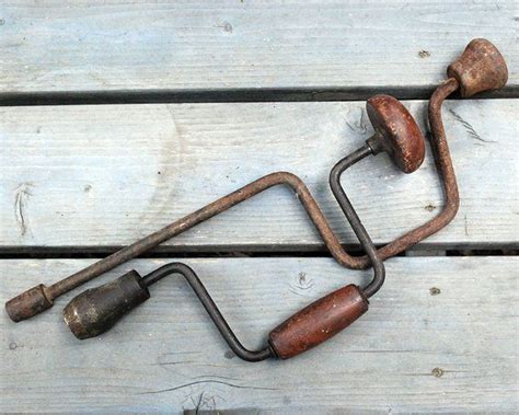 Vintage Hand Drills Carpentry Tools Brace And Bit Drills Etsy