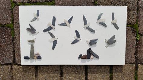 Sea Glass & Stone Seagulls https://www.etsy.com/uk/listing/479267184 ...