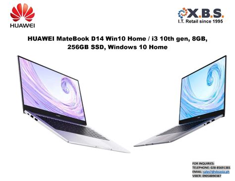Huawei Matebook D14 Win10 Home I3 10th Gen 8gb 256gb Ssd Windows
