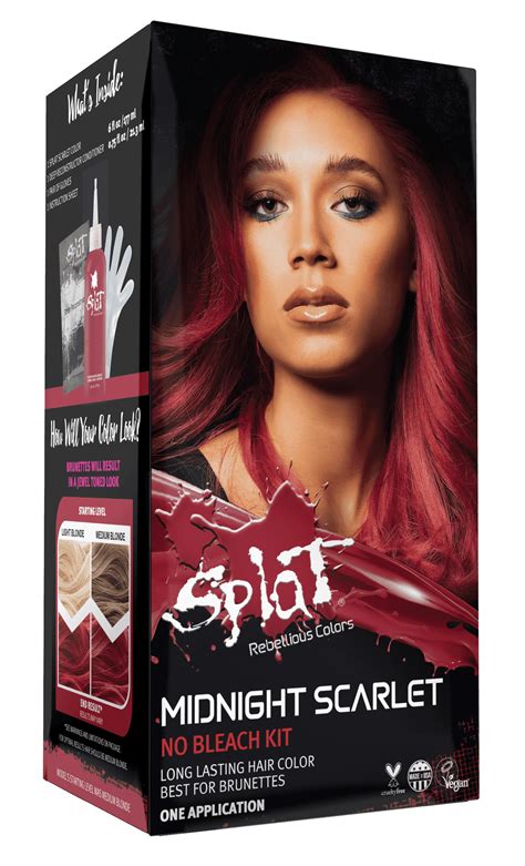 Splat Midnight Scarlet Hair Dye Semi Permanent Red Hair Color Mango