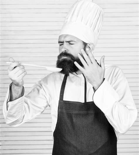 Vegetarian Mature Chef With Beard Bearded Man Cook In Kitchen Culinary Chef Man In Hat