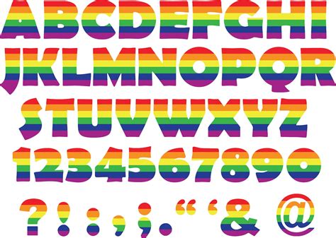 LGBT PRIDE ALPHABET Svg Files Lgbt Pride Font Svg Files Lgbt Etsy