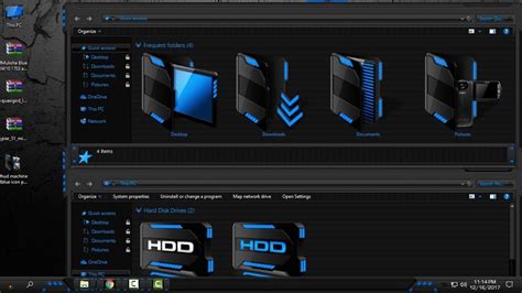 Windows 10 Custom Icon Pack Hud Machine Blue Youtube