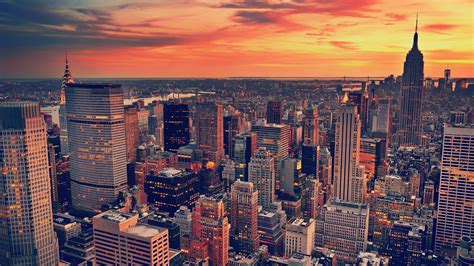 New York Sunset Wallpapers 4k Hd New York Sunset Backgrounds On