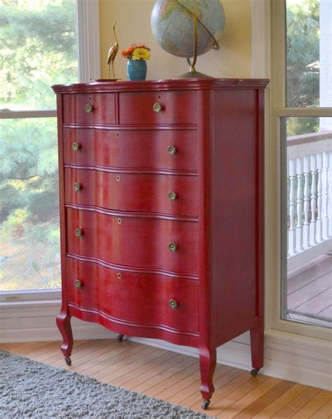 Pretty Red Dresser Red Painted Furniture Chalk Paint Furniture Red