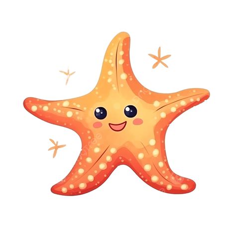 Dibujo Animado De Una Estrella De Mar Ilustración De Animal Marino Png
