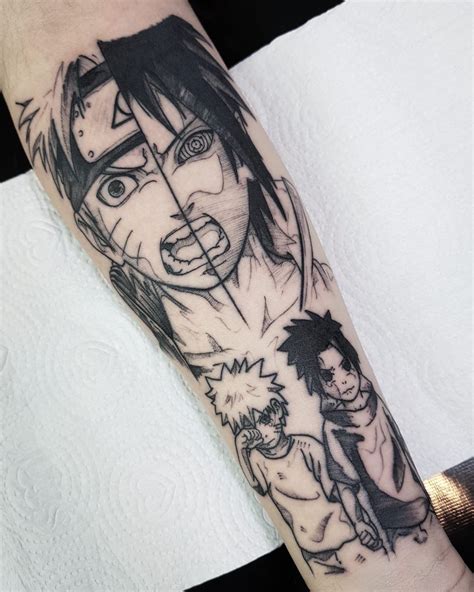 Sasuke Y Naruto Uma Linda Tatoo Tatuagens De Anime Tatuagem