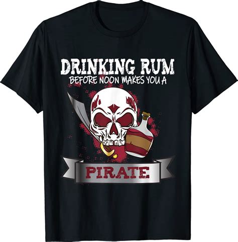 Drinking Rum Pirat Liqueur Alcohol Shanty Rum Drink T Shirt Uk Fashion