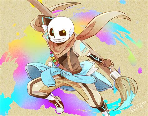 Ink Sans Cute A Budding Artist By Veinsfullofstars On Deviantart