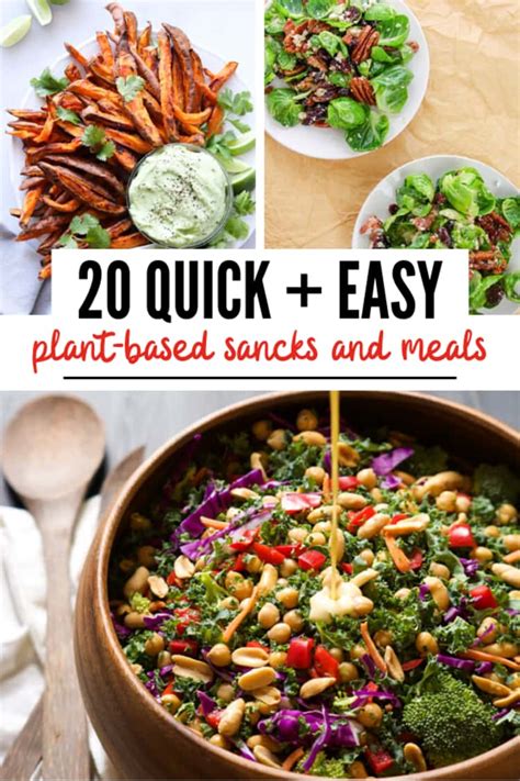 22 Quick Plant Based Meals And Snack Ideas