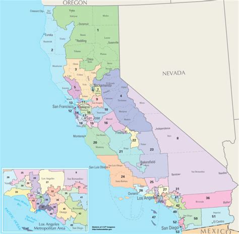 California Legislative Districts Map