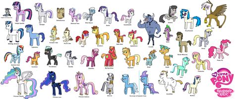 My Little Pony Friendship Is Magic All Characters By Mighty355 On