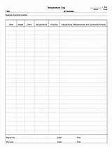 Pictures of Medication Refrigerator Temperature Log Template