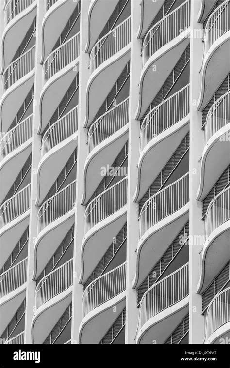 Close Up Abstract Image Of Hotel Balconies Stock Photo Alamy
