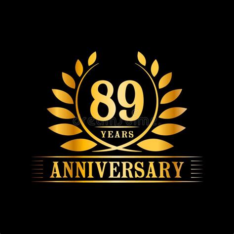 89 Years Anniversary Celebration Logo 89th Anniversary Luxury Design