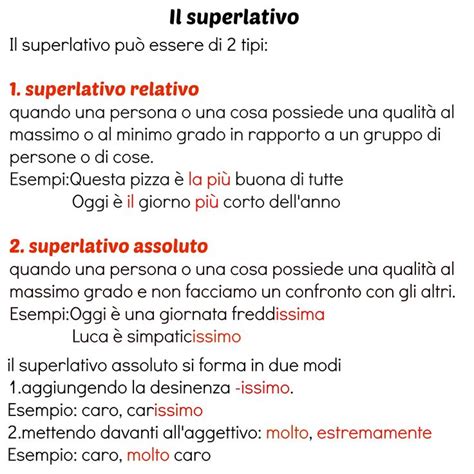 il superlativo imparare l italiano italia grammatica