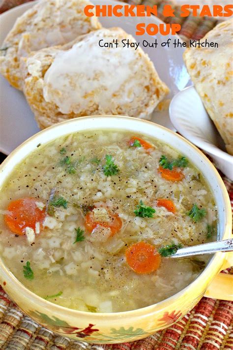 These recipes aren't your typical chicken noodle soup recipe that you were fed every time you were sick as a kid… these are protein packed and will be scarfed up immediately if it's left around your family too long. Chicken and Stars Soup - Can't Stay Out of the Kitchen