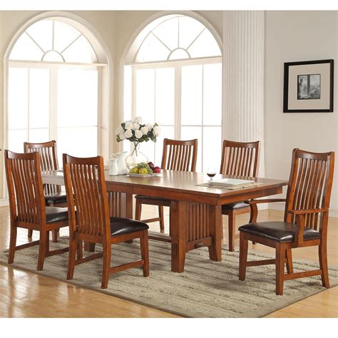 Winners Only Colorado 7 Piece Dining Set With Trestle Table Conlins