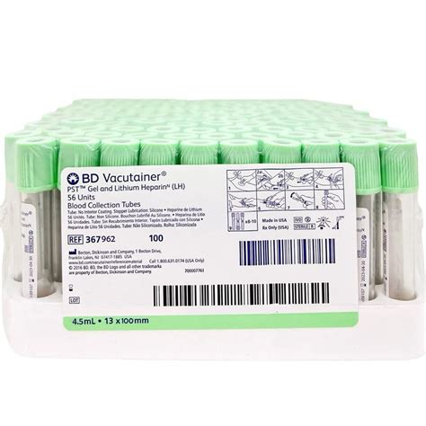 Ml BD Vacutainer Blood Collection Tubes With PST American