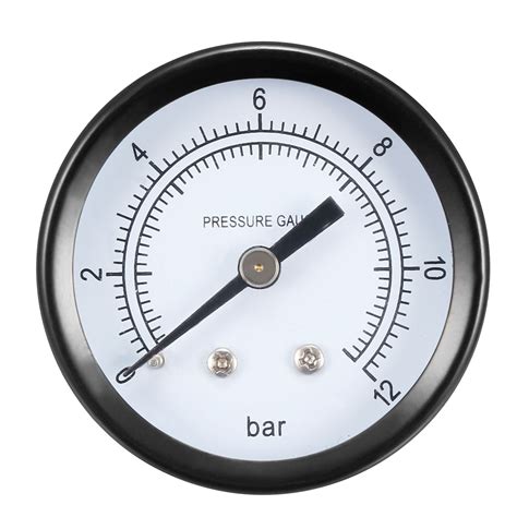 Pressure Gauge 0 12 Bar Dual Scale 18 Dial Display 14 Npt