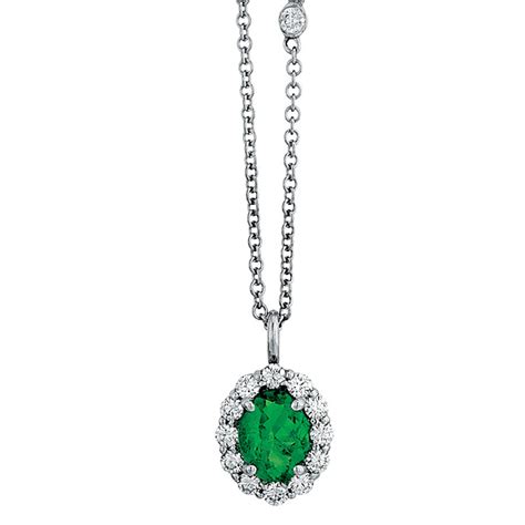 Barmakian Emerald And Diamond Pendant Barmakian Jewelers